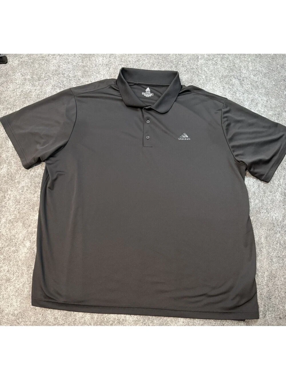 Adidas Primegreen Mens 3XB Black Performance Golf Polo Shirt Big Size